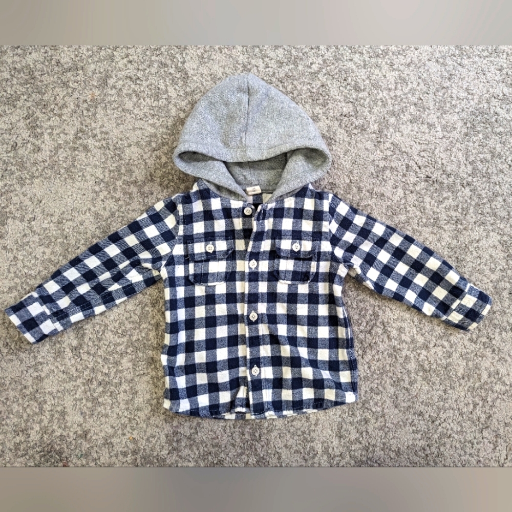 Tucker & Tate Hooded flannel shirt. 18 months. EUC.